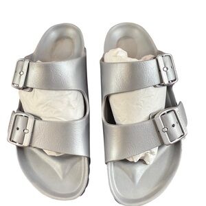 Birkenstock Women's Metallic Silver Sandals